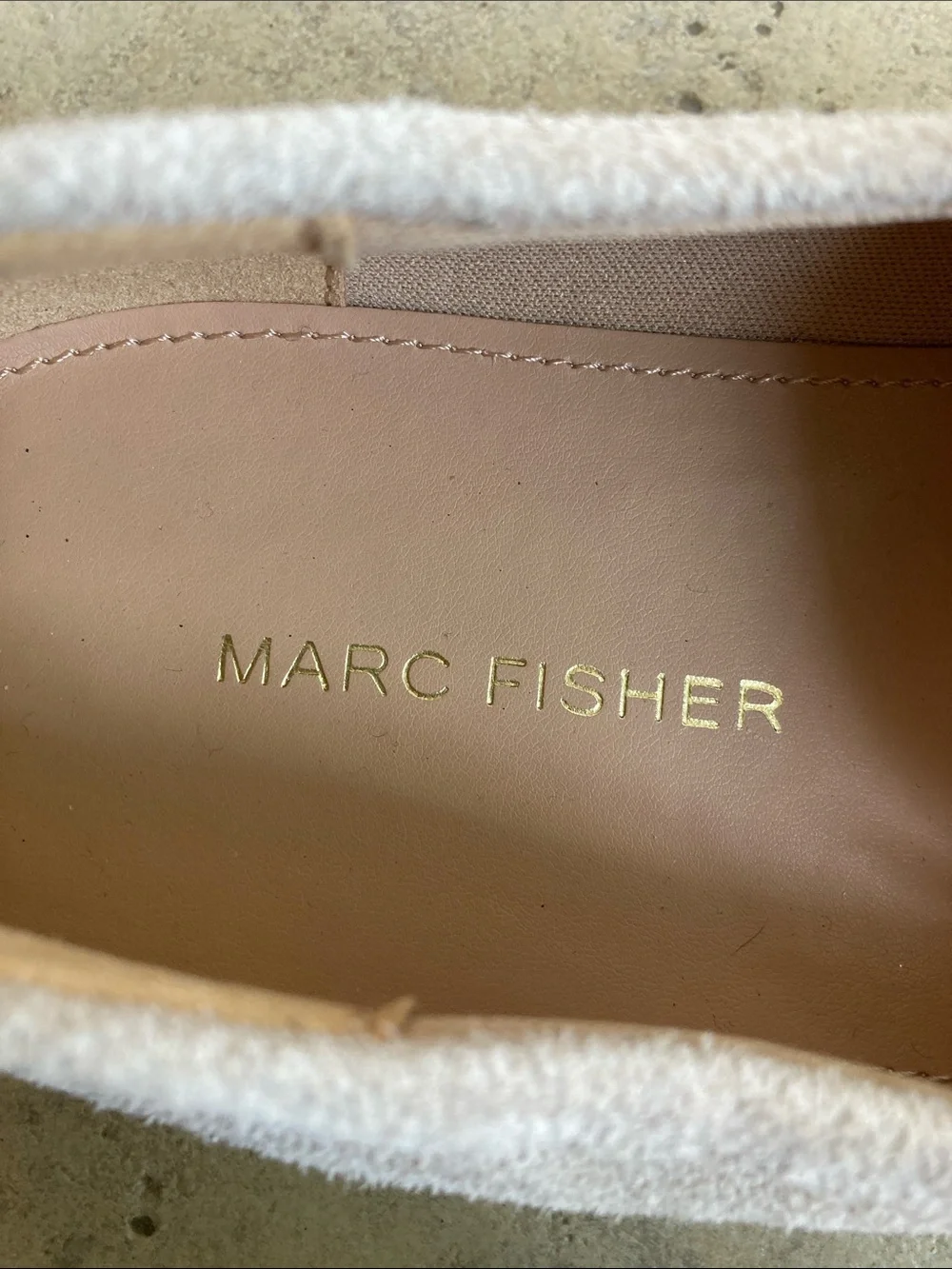 Marc Fisher tan suede loafers - Size 8